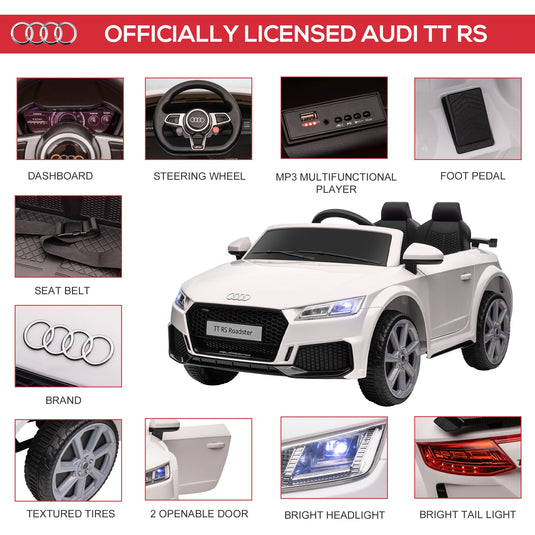 6V Audi TT RS Kid Electric Sports Car with Remote Control Ride-On
