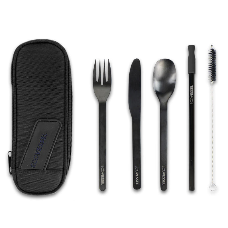 Load image into Gallery viewer, EcoVessel&#39;s Wanderware Reusable Stainless Steel Set
