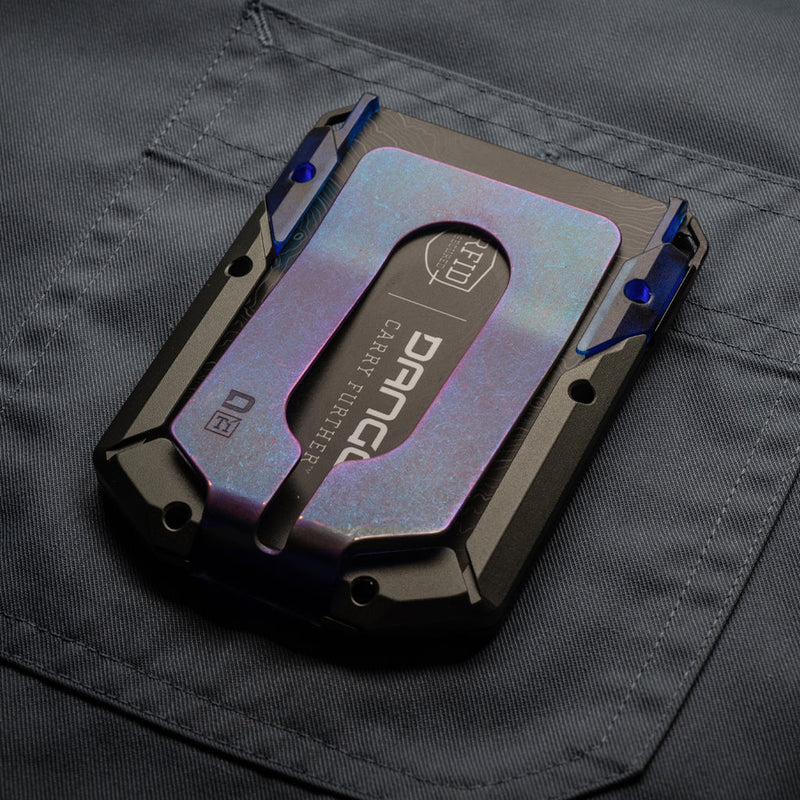 Load image into Gallery viewer, M4 SPECIAL EDITION MAVERICK™ RAIL WALLET with BURPLE ANODIZED TITANIUM CLIP

