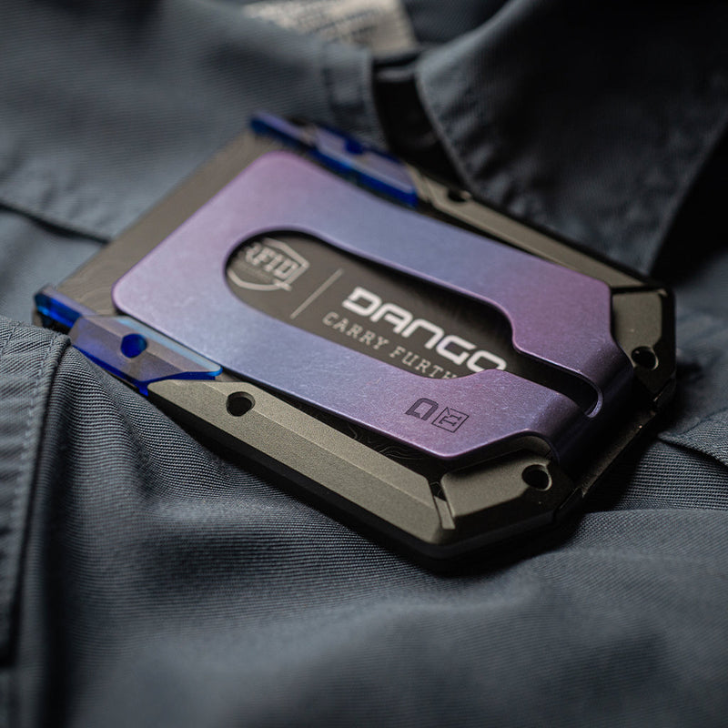 Load image into Gallery viewer, M4 SPECIAL EDITION MAVERICK™ RAIL WALLET with BURPLE ANODIZED TITANIUM CLIP
