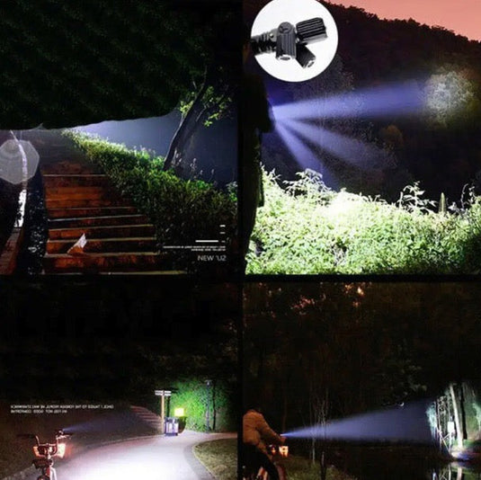 3 Head Zoomable Rechargeable LED Flashlight