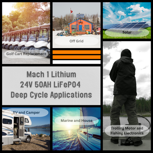MACH 1 LITHIUM 24V 50AH DEEP CYCLE LIFEPO4 Battery