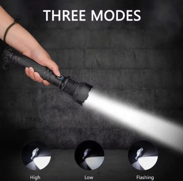 Load image into Gallery viewer, High Power USB Rechargeable Waterproof P70 Flashlight
