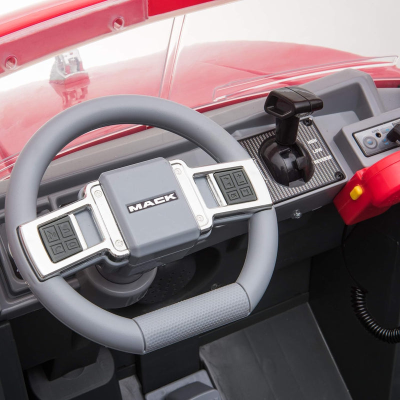 Load image into Gallery viewer, Mack Truck 2 Seater Children&#39;s Electric Car W/Mack Hood Ornament

