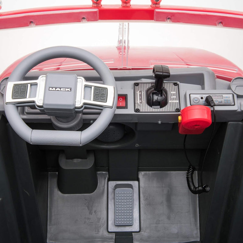 Load image into Gallery viewer, Mack Truck 2 Seater Children&#39;s Electric Car W/Mack Hood Ornament
