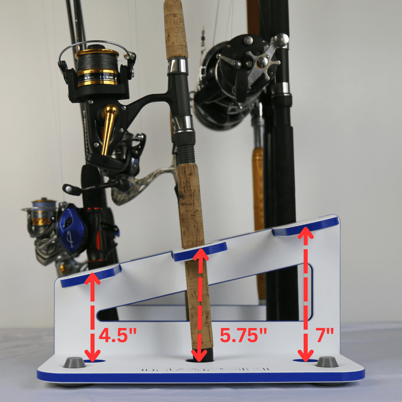 Load image into Gallery viewer, Made in the USA Fishing Rod Rack | 12 Pole Waterproof Wash-down | Dock, Garage, Boat, Storage
