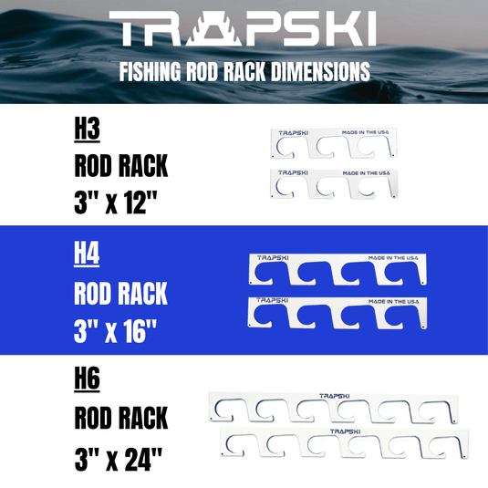 Made in the USA Fishing Rod Rack | Wall or Ceiling Mounted