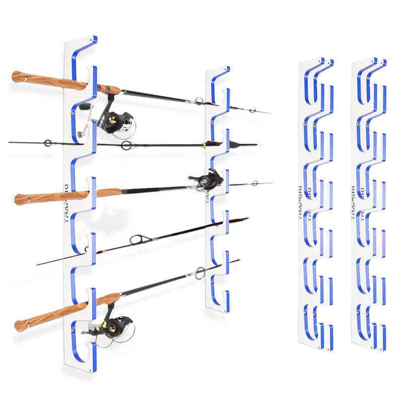 Load image into Gallery viewer, Made in the USA Premium Fishing Rod Racks | Wall or Ceiling or Boat Mounted
