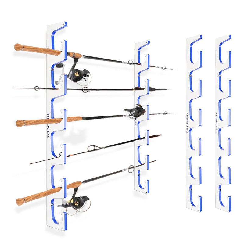 Load image into Gallery viewer, Made in the USA Premium Fishing Rod Racks | Wall or Ceiling or Boat Mounted
