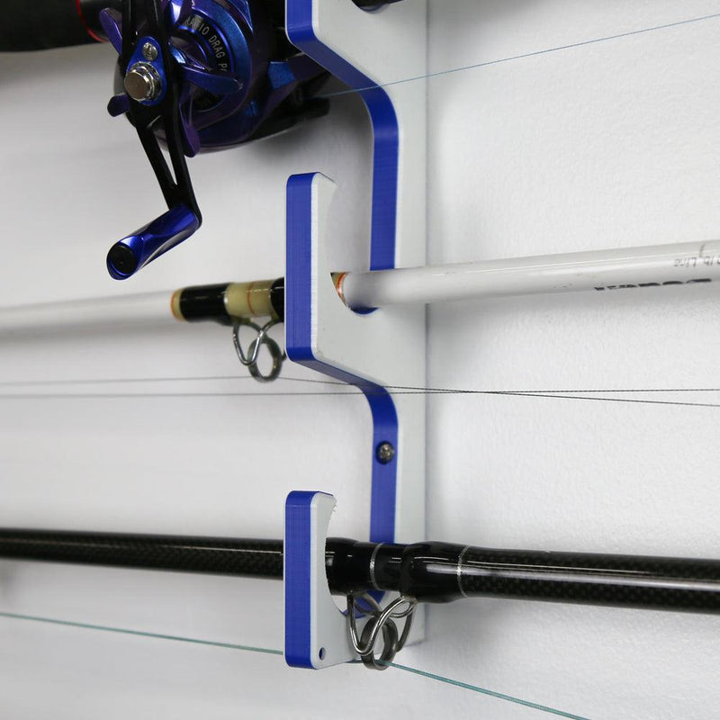 Load image into Gallery viewer, Made in the USA Premium Fishing Rod Racks | Wall or Ceiling or Boat Mounted
