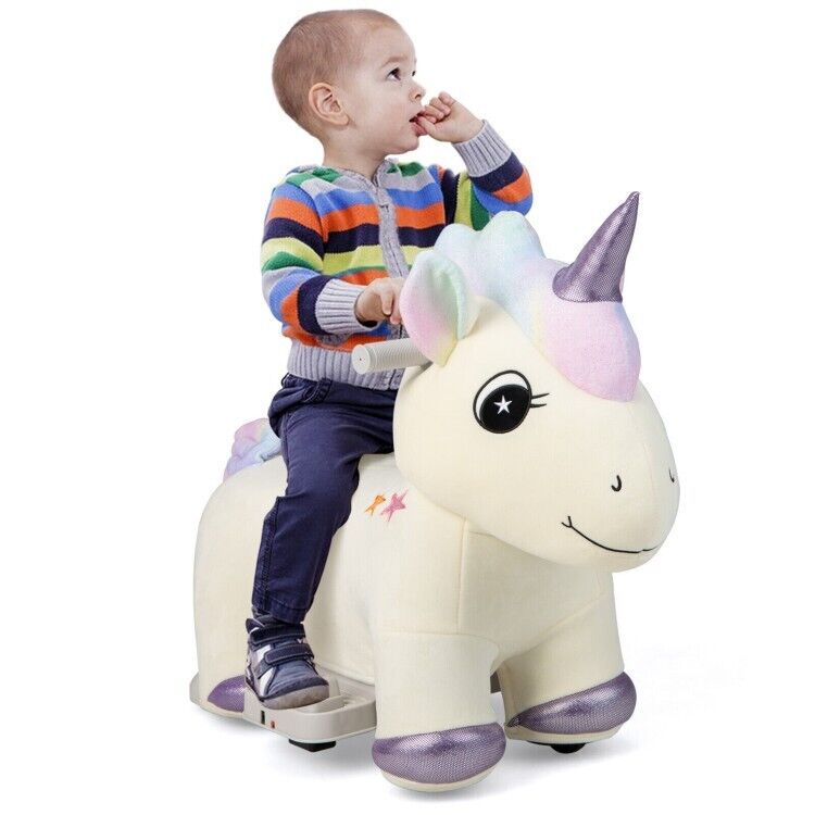 Load image into Gallery viewer, Magical Electric Unicorn Ride-On Toy with Music and Handlebars for Kids
