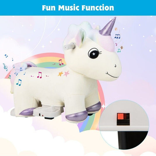 Magical Electric Unicorn Ride-On Toy with Music and Handlebars for Kids
