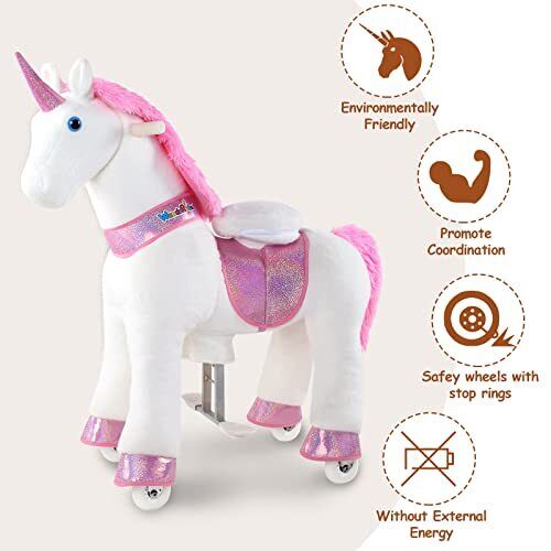 Load image into Gallery viewer, Magical Pink Unicorn Ride-On Toy for Kids Ages 4-9
