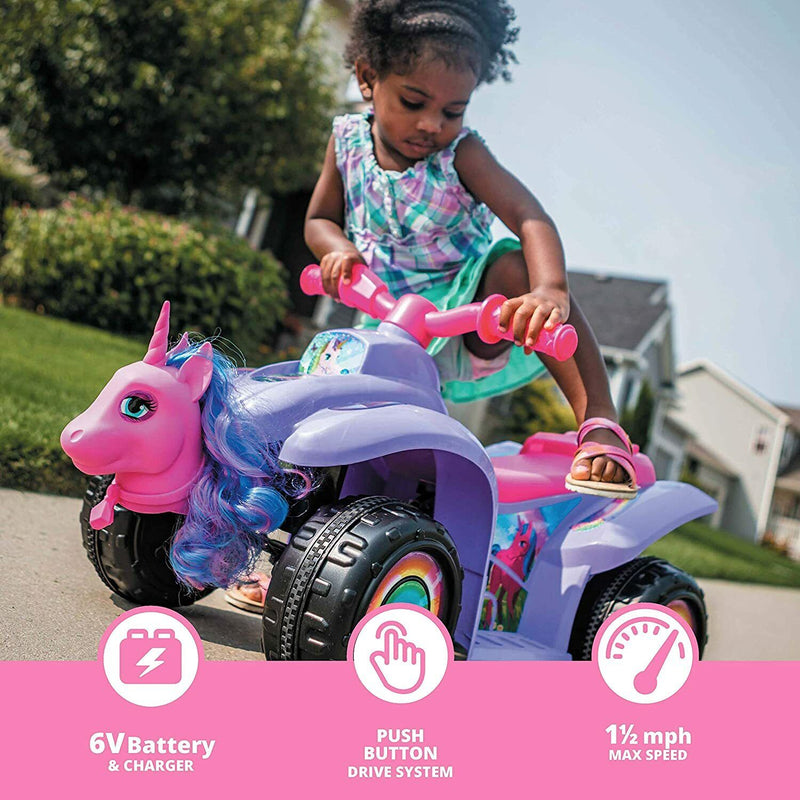 Load image into Gallery viewer, Magical Unicorn Quad for Toddlers, 6V Battery Powered, Ideal for Ages 1.5-3, Purple
