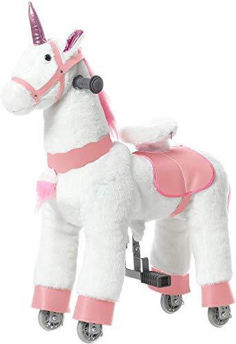 Load image into Gallery viewer, Magical Unicorn Ride-On Toy for Kids Ages 3-6 - Premium Small White Design
