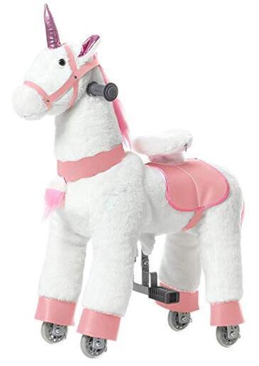 Magical Unicorn Ride-On Toy for Kids Ages 3-6 - Premium Small White Design