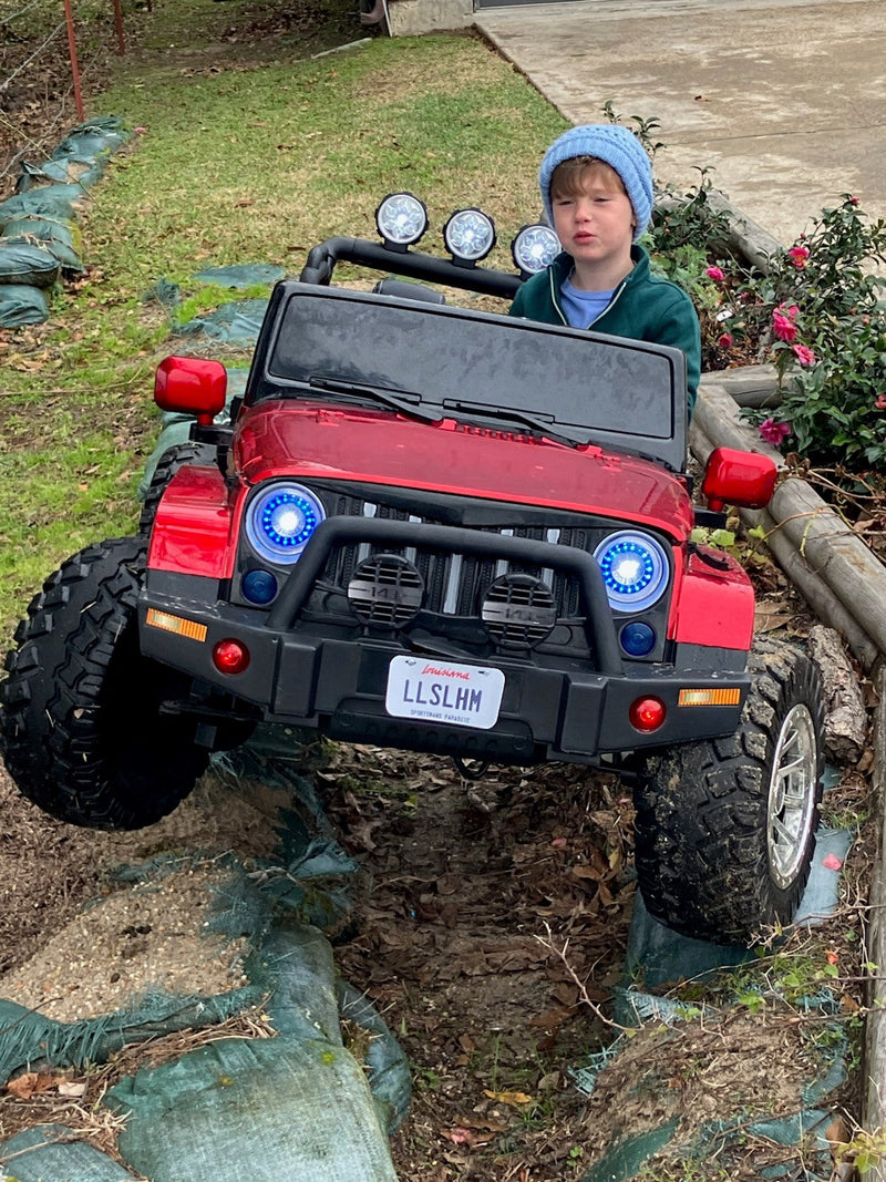 Load image into Gallery viewer, 2 Seater 24 Volt 4x4 Electric Ride On Jeep Style Rubber Tires Fully Loaded Truck ATV UTV For Kids W/Magic Cars® Wireless Parental Control
