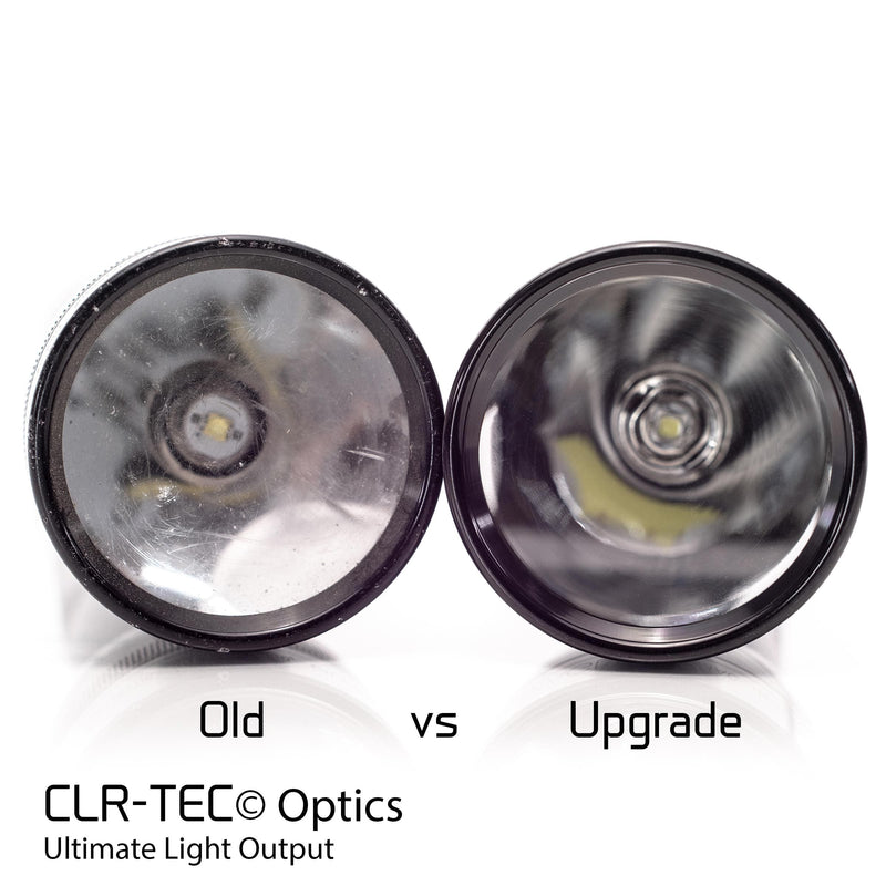 Load image into Gallery viewer, gorilla glass scratch resistant lens replacement upgrade conversion for c or d cell or ml300 model maglite mag lite flashlights by litt industries
