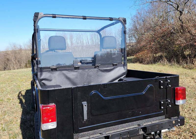 Load image into Gallery viewer, Mahindra Roxor (2022+) - Lexan Back Panel w/Clamp, Vent, and Soft Lower Panel Options
