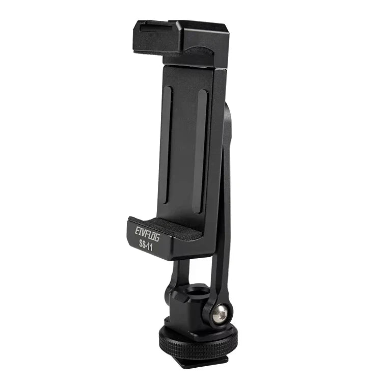 Load image into Gallery viewer, Linkogear Aluminum Phone Clamp Mount 360° Rotating Cold Shoe Tripod
