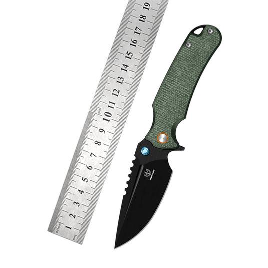 Sharp Blade Premium 14C28N EDC Folding Knife | Micarta | Thumb Stud & Flipper