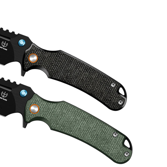 Sharp Blade Premium 14C28N EDC Folding Knife | Micarta | Thumb Stud & Flipper