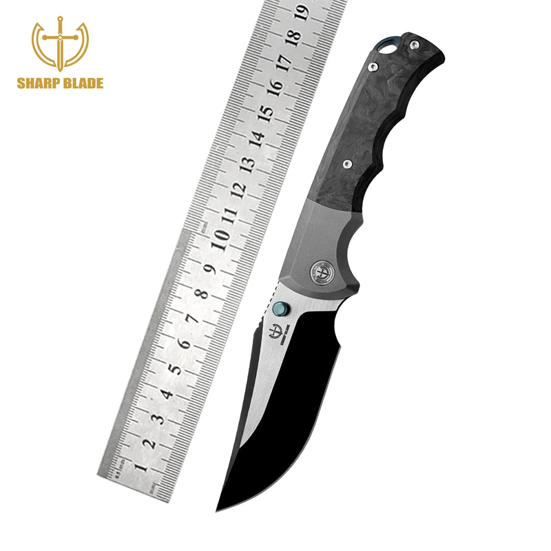 Load image into Gallery viewer, Sharp Blade - M390 Folding Knife Titanium Carbon Fiber Handle Premium Pocket Knife
