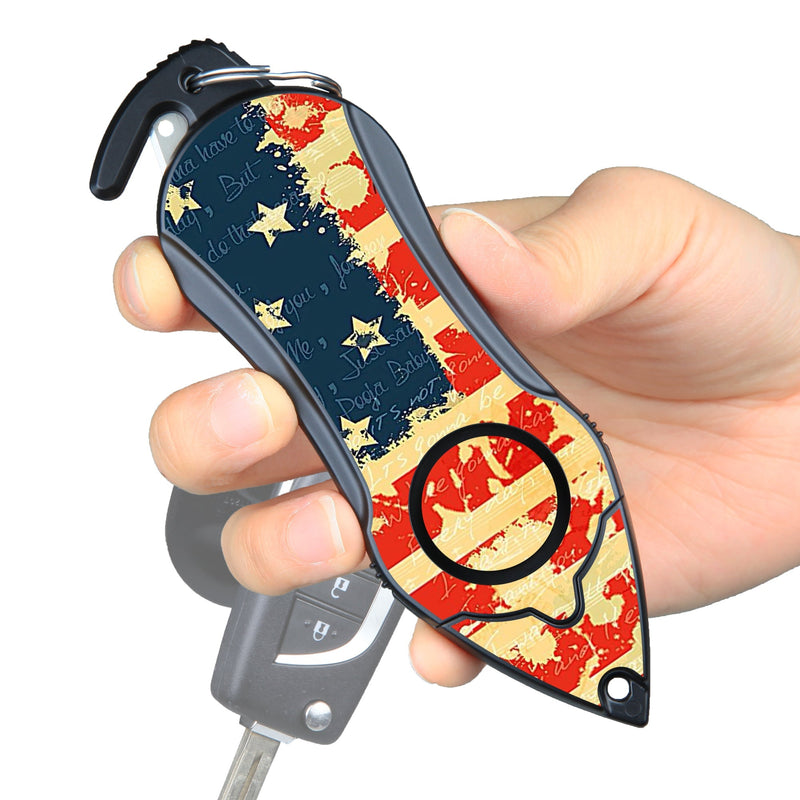 Load image into Gallery viewer, Personal Alarm Keychain Safety Emergency Tool  (USA Flag)

