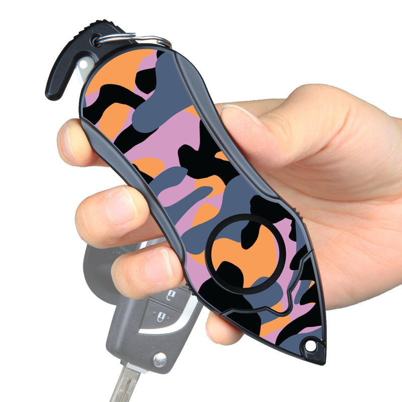 Load image into Gallery viewer, Personal Alarm Keychain Safety Emergency Tool (Camouflage Purple)
