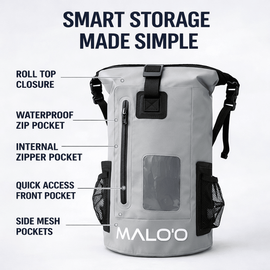 30L Waterproof Backpack – Roll-Top Dry Bag for Beach, Travel & Outdoor Gear