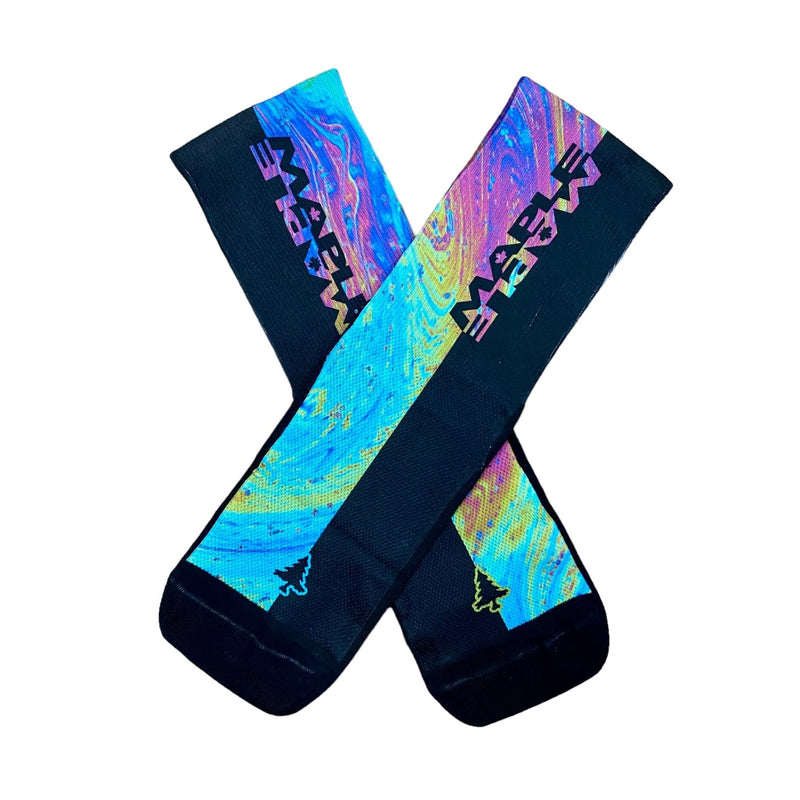 Load image into Gallery viewer, Maple Flip SUB6 6" Socks - Oil Slick
