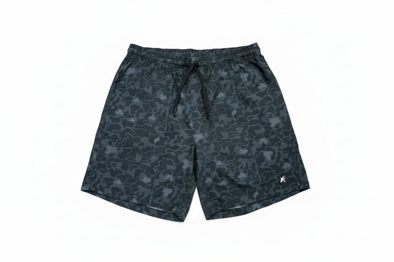 Load image into Gallery viewer, Black Marsh Duck Camo Athletic Short
