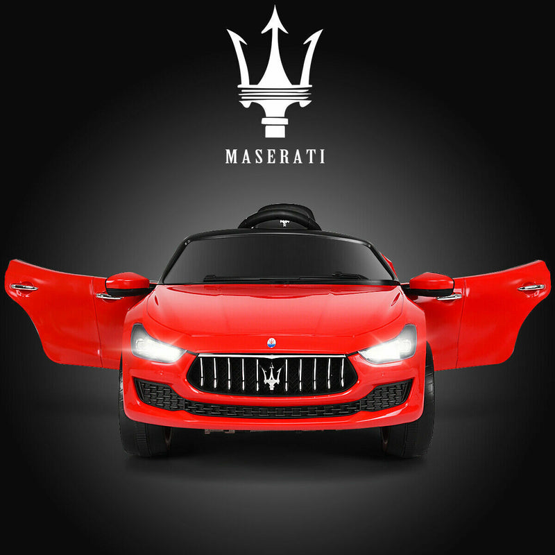 Load image into Gallery viewer, Maserati Licensed Kids Ride-On Car with RC Remote Control, LED Lights, and MP3 Player - Red
