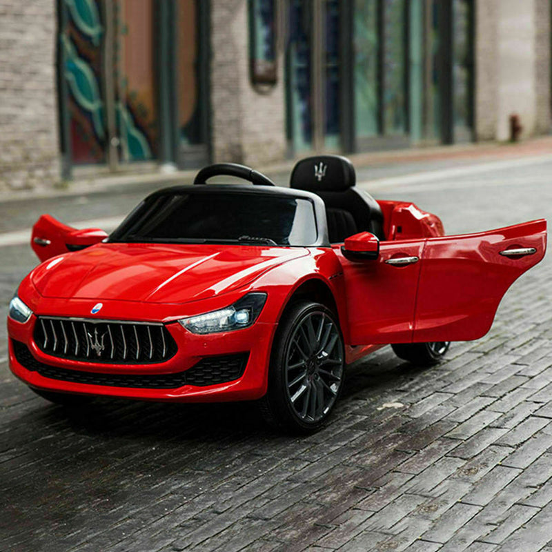 Load image into Gallery viewer, Maserati Licensed Kids Ride-On Car with RC Remote Control, LED Lights, and MP3 Player - Red
