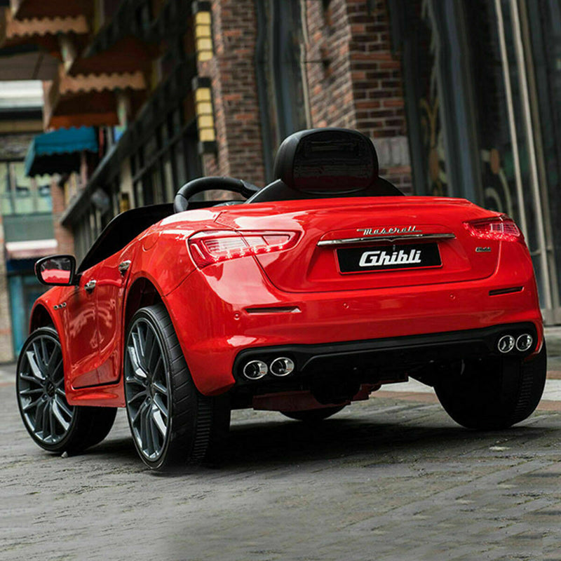 Load image into Gallery viewer, Maserati Licensed Kids Ride-On Car with RC Remote Control, LED Lights, and MP3 Player - Red
