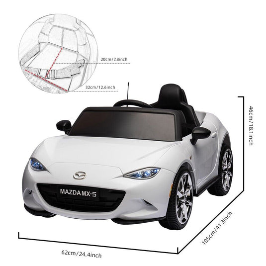 Mazda Licensed 12V Ride-On Car for Kids with Remote Control