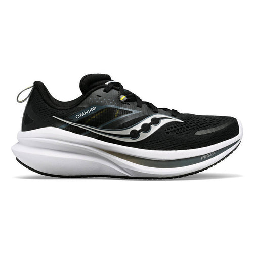 Women's Saucony Omni 22, Black/White, 7 B Medium - Skoutley Outdoors LLC