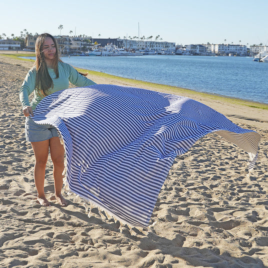 Mediterranean - OVERSIZED Turkish Beach Towel Blanket