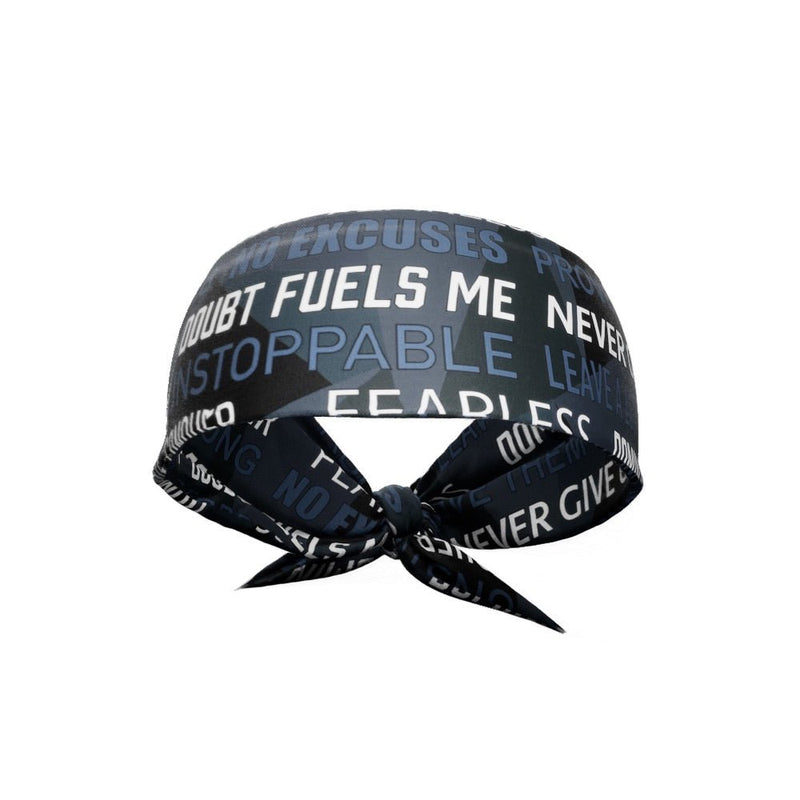 Load image into Gallery viewer, Dark Motivational Tie Headband

