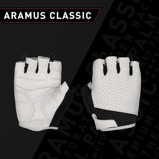 Lizard Skins Aramus Classic Leather Cycling Gloves V2 – Unisex (Diamond White, X-Small)