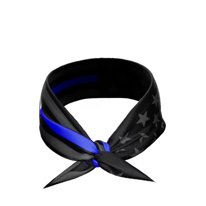 Load image into Gallery viewer, Thin Blue Line Tie Headband
