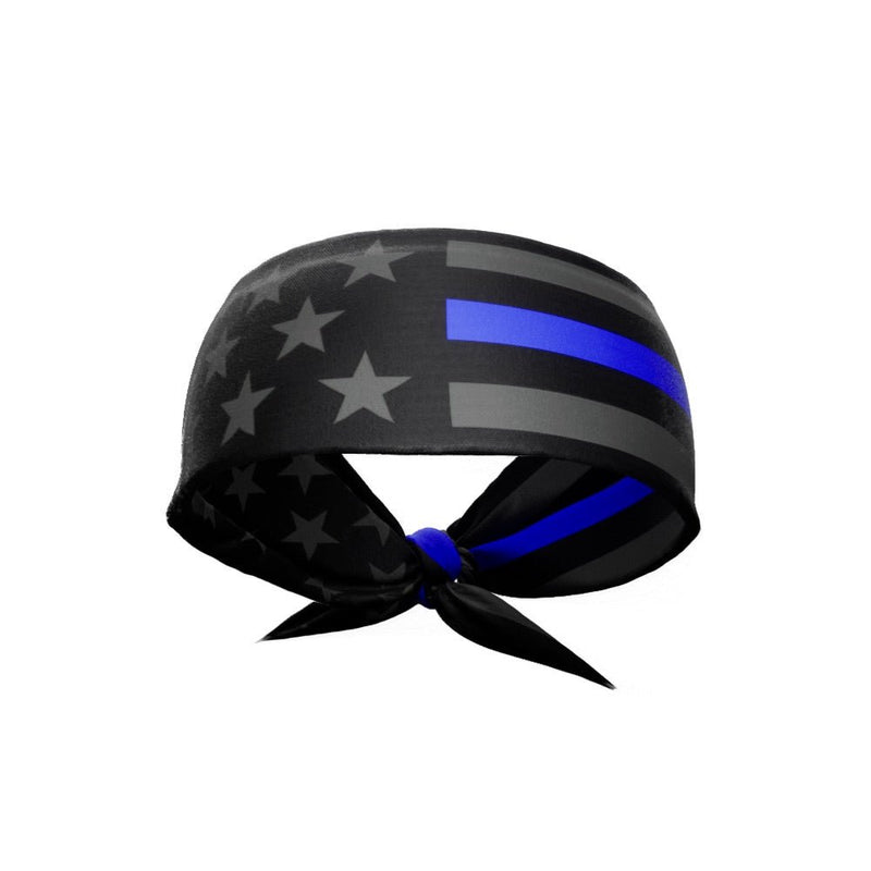 Load image into Gallery viewer, Thin Blue Line Tie Headband

