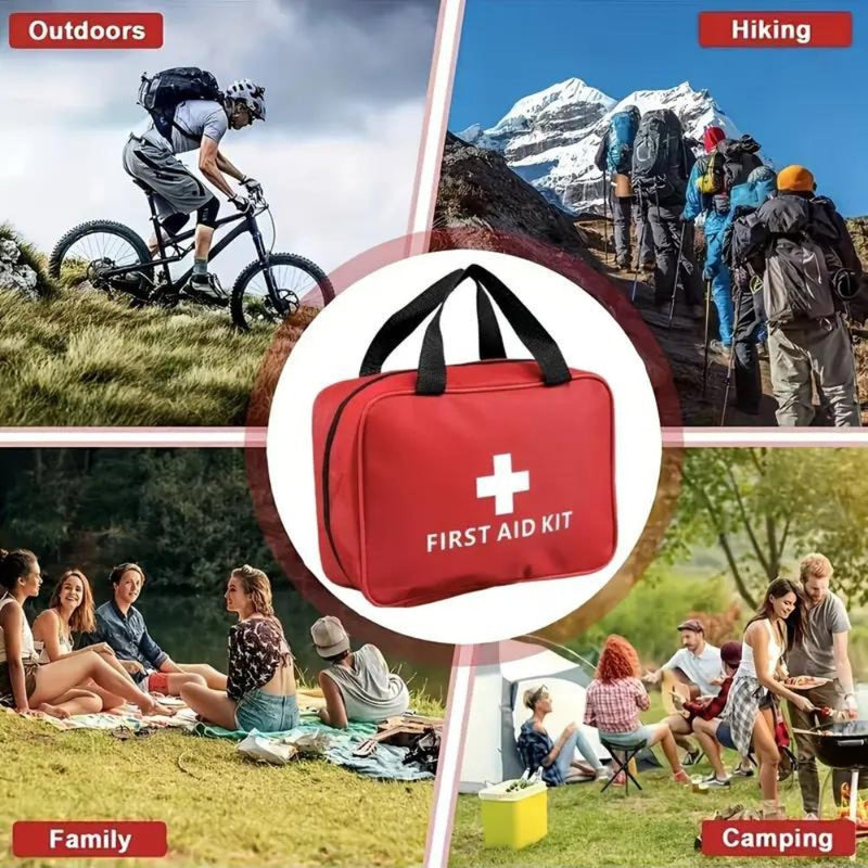 Load image into Gallery viewer, 173pcs Large First Aid Kit: Portable Bag For Outdoor Hunting, Hiking, Camping And More - Including Emergency Supplies!
