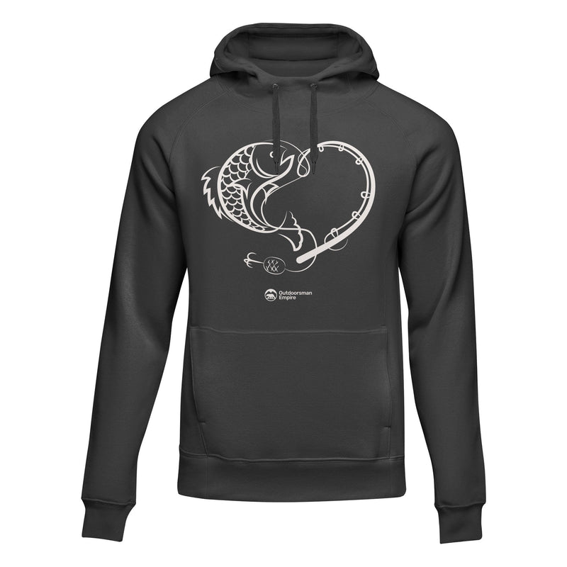 Load image into Gallery viewer, Fishing Heart' Unisex Hoodie
