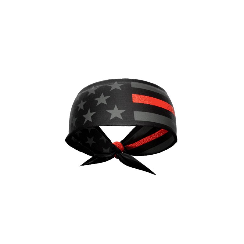 Load image into Gallery viewer, Thin Red Line Tie Headband
