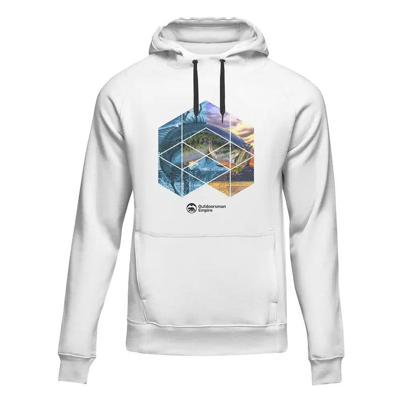 Load image into Gallery viewer, Fishing Geometry' Unisex Hoodie
