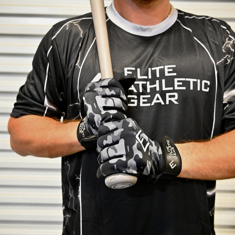 Load image into Gallery viewer, Blackout Camo Batting Gloves
