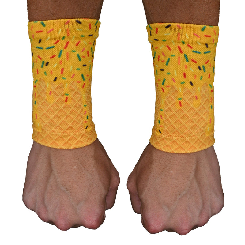 Load image into Gallery viewer, Yellow Ice Cream Wrist Support Sleeves
