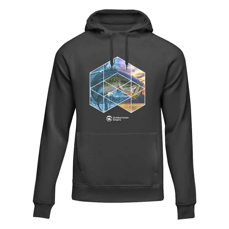 Load image into Gallery viewer, Fishing Geometry' Unisex Hoodie
