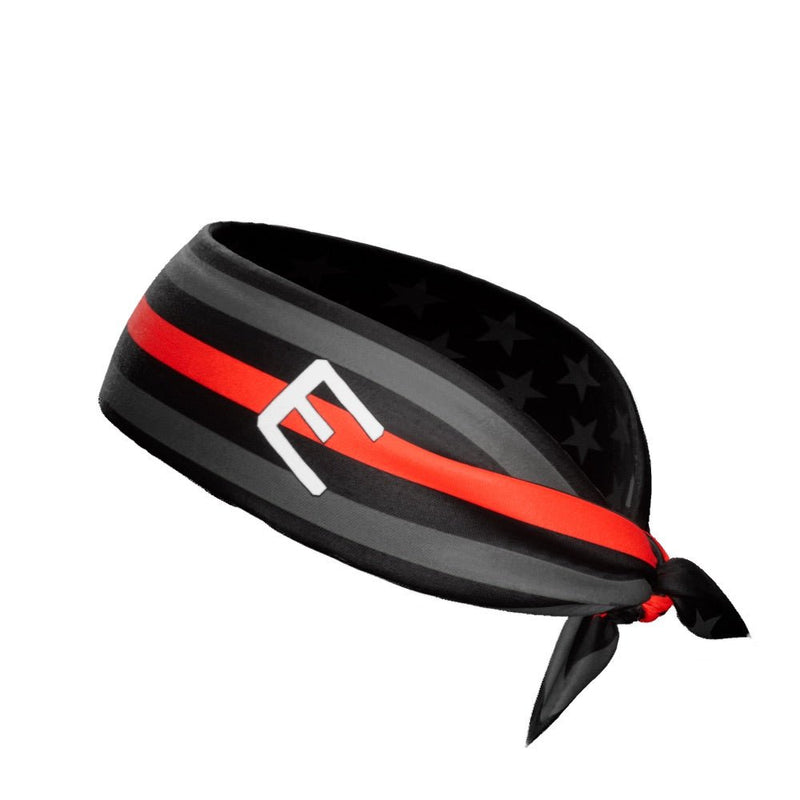 Load image into Gallery viewer, Thin Red Line Tie Headband
